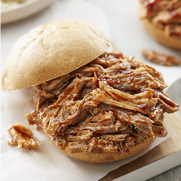 Hickory Smoked Pulled Pork in Sweet and Smoky BBQ Sauce