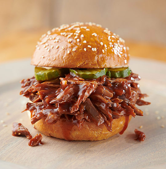 Hickory Smoked Pulled Pork in Sweet and Smoky BBQ Sauce