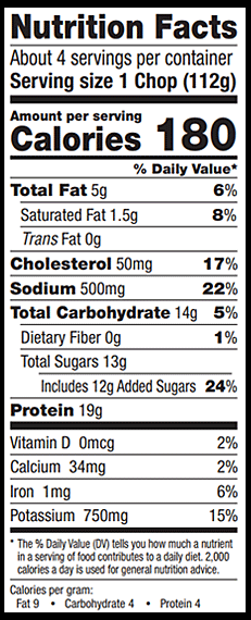 Nutrition Information